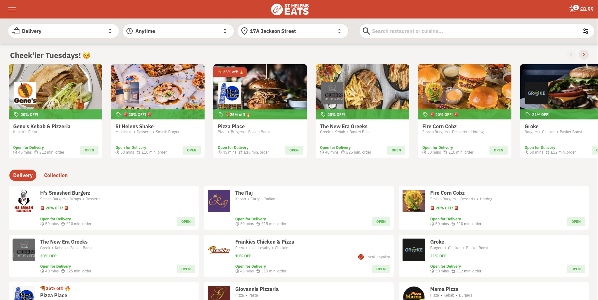 Cheek'ier Tuesdays featured in the Eats app